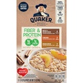 Quaker Instant Oatmeal, Fiber & Protein 3 Flavor Variety Pack, Individual Packets, 32 Count
