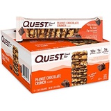 Quest Nutrition Peanut Chocolate Crunch Snack Bar, High Protein, Low Carb, Gluten Free, Keto Friendly, 1.52 Ounce (Pack of 12)