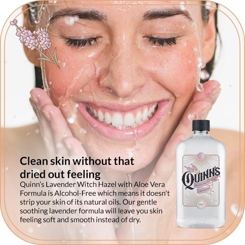  Quinns Alcohol Free Witch Hazel 16 Ounce. Unscented Aloe Vera Natural Toner for Face and Skin (Unscented)