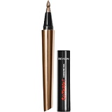 Revlon So Fierce! Chrome Ink Liquid Eyeliner, Longlasting Bold Metallic Pen Liner with Dip Ink Cap for Pearl, Shimmer Blend, 902 Bronzage, 0.03 oz.