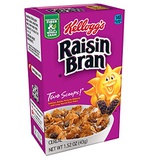 Kelloggs Raisin Bran, Breakfast Cereal, Original, Excellent Source of Fiber, Single Serve, 1.52 oz Box(Pack of 70)