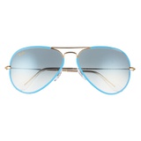 Ray-Ban Aviator 58mm Sunglasses_LGT BLUE GOLD/ CLEAR GRAD BLUE