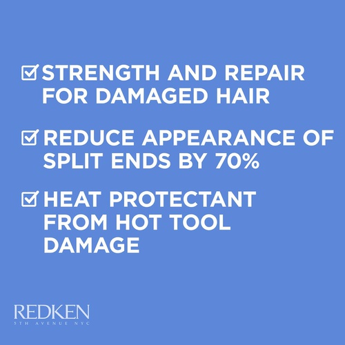  Redken Extreme Play Safe Heat Protection and Damage Repair Treatment | For All Hair Types | Helps Reduce The Appearance of Split Ends | With Tourmaline