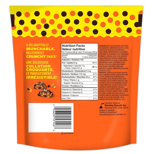  Reeses Reese Outrageous Crunchers Stuffed with Pieces, 160g, 5.6oz., {Imported from Canada}