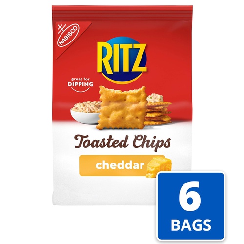  Ritz Toasted Chips, Cheddar, 8.1 Oz (Pack of 6)
