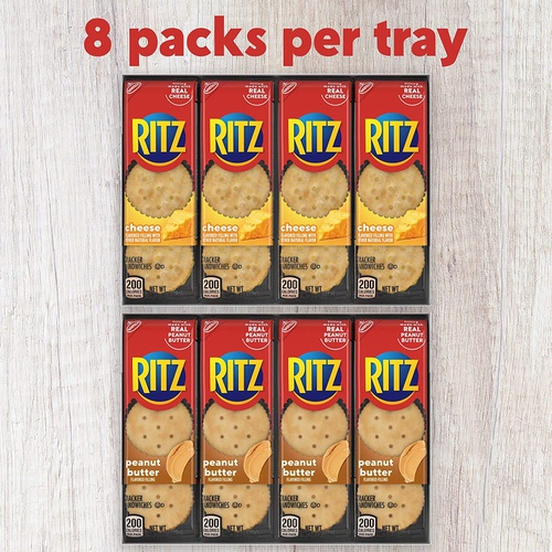  Ritz (RIUM9) RITZ Peanut Butter Sandwich Cracker Snacks and Cheese Sandwich Crackers, Snack Crackers Variety Pack, 32 Snack Packs