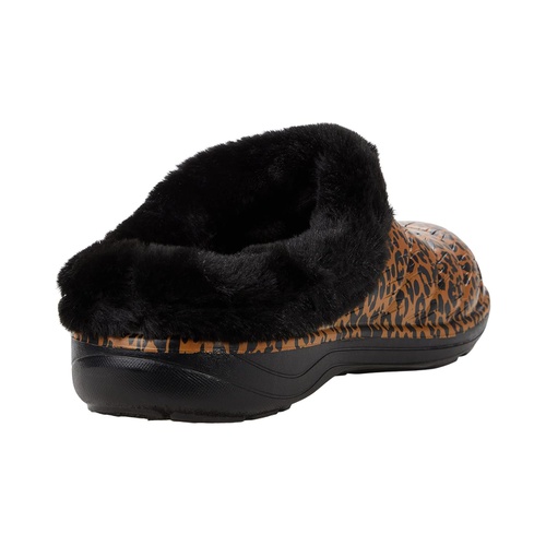 스케쳐스 SKECHERS Foamies Cozy Camper Leopard Puffer Clog wu002F Faux Fur