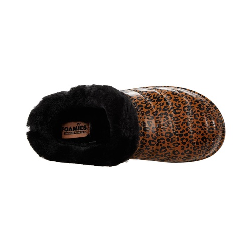 스케쳐스 SKECHERS Foamies Cozy Camper Leopard Puffer Clog wu002F Faux Fur