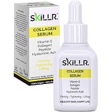 SKILLR ORGANICS Collagen Serum for Face with Peptides, Hyaluronic Acid and Vitamin E Oil - Natural Skin Care - Anti Aging Facial Skin Cream - Wrinkle Treatment - 1. oz