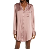 SKIMS Stretch Silk Button-Up Night Dress_ROSE