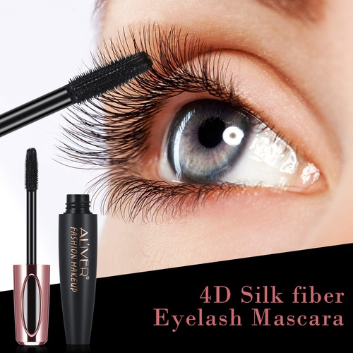 SKINOSM Mascara Black Volume and Length, Natural Waterproof Smudge-Proof 4D Silk Fiber Lash Mascara Long-Lasting, Adds Length, Depth & Glamour Effortlessly