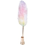 SPICE OF LIFE Feather Quill Pen & Stand Holder - Pink - Ballpen Set, Office/School Accessories