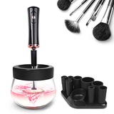 STARTO Makeup Brush Cleaner Dryer Kit with 8 Rubber Collars Automatic Electric Cosmetic Brush Cleaner Tools in Seconds Suitable for Most Makeup Brush