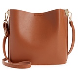 Street Level Faux Leather Crossbody Bag_BROWN