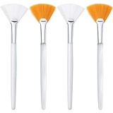 SUMAJU 4 Pcs Facial Brushes Fan Mask Brush,Soft Applicator Brushes Makeup Tools for Peel Mask Makeup