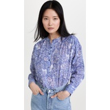 SUNDRY Wild Floral Henley Top