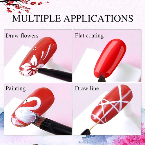  Saviland Gel Paint Kit - Gel Nail Polish Kit, 6 Colors Painting Gel Soak Off Gel Nail Manicure Kit for DIY Drawing Nails Art Design & Nail Salon