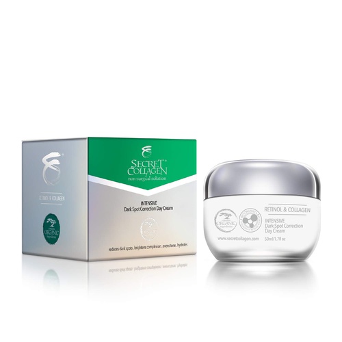  Secret Collagen Intensive Dark Spot Correction Day Cream - Deep Hydration and Skin Corrector Moisturizer - Lightens & Repairs Dark Spots, Wrinkles and Facial Expression Lines