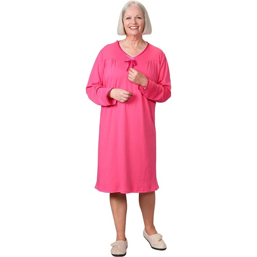  Silverts Plus Size 26120 Open Back Nightgown Assisted Dressing