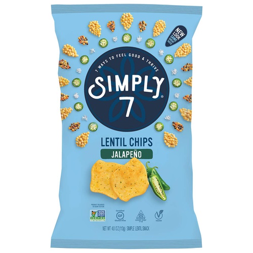  Simply 7 Lentil Chips, Jalapeno, 4 Ounce (Packaging May Vary)