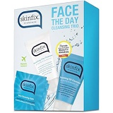 Skinfix Face The Day Cleansing Trio Travel Size Set Foaming Oil and Clay Cleansers Plus 3 Facial Cloths