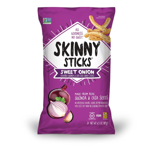  Skinny Sticks Quinoa & Chia Seed Snack, Sweet Onion, 6.5 Ounce (Pack of 6)