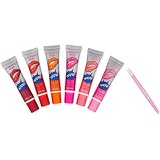 SoftNLux 6-PACK Peel-Off Colored Lip Stain Gloss + Applicator Stick | Variety of SIX Luscious, Sexy Colors | Apply, Let Dry, Peel Away, and Look Beautiful!