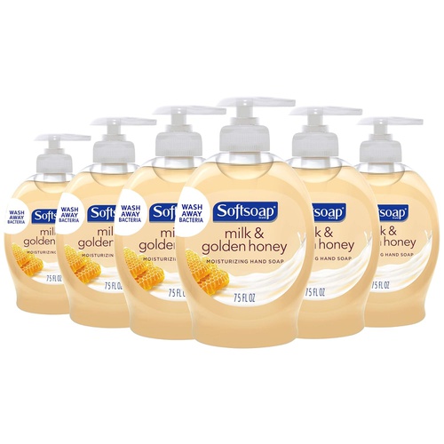  Softsoap Moisturizing Liquid Hand Soap, Milk and Honey - 7.5 Fluid Ounce (6 Pack)