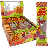 Sour Power Passionfruit Candy Straw Packages, Passionfruit, 24Count