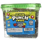 Sour Punch Sour Punch Twists, 3 Individually Wrapped Chewy Candy, 4 Fruity Flavors, 2.59 LB Jar, 210 Count