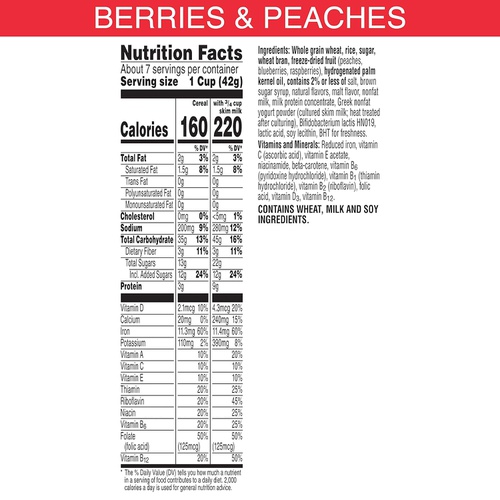  Special K Nourish Breakfast Cereal, Berries & Peaches with Probiotics, 10.5 oz
