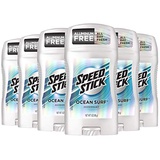 Speed Stick Underarm Deodorant for Men, Aluminum Free, Ocean Surf - 3 Ounce (6 Pack)