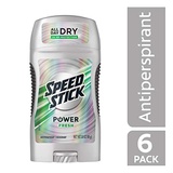 Speed Stick Power Antiperspirant Deodorant for Men, Fresh - 3 Ounce (Pack of 6)
