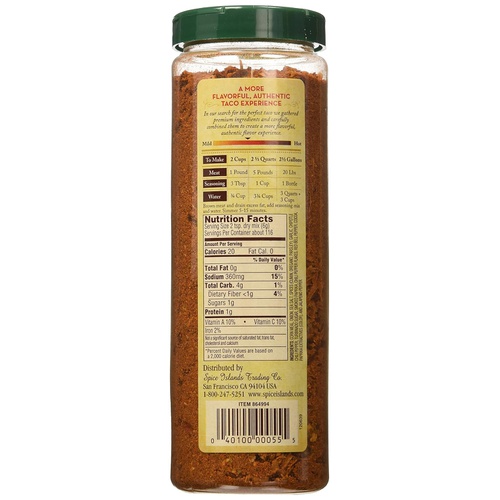  Spice Islands Premium Taco Seasoning with Chipotle Cocoa Powder and Corn Meal, 24.5 Ounce