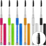 Sumind 6 Pieces Eyelash Brushes with Cap Mascara Eye Brow Brush Applicator for Cosmetic Tool