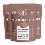 SuperFat Cookies Keto Snack Low Carb Food Cookies, Snickerdoodle 3 Pack - Gluten Free Dessert Sweets with No Sugar Added for Paleo Healthy Diabetic Diets