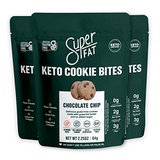 SuperFat Cookies Keto Snack Low Carb Food Cookies- Chocolate Chip 3 Pack - Gluten Free Dessert Sweets with No Sugar Added for Paleo Healthy Diabetic Diets