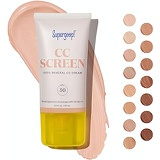 Supergoop! CC Screen, 100C - 1.6 fl oz - 100% Mineral Color-Correcting Cream - All In One Tinted Moisturizer, Concealer & Buildable Coverage Foundation - With Broad Spectrum SPF 50