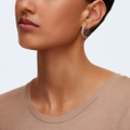 Swarovski Twist hoop earrings, White, Rhodium plated
