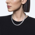 Swarovski Millenia necklace, Square cut, White, Rhodium plated
