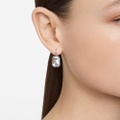 Swarovski Millenia drop earrings, Octagon cut, White, Rhodium plated