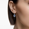 Swarovski Millenia drop earrings, Octagon cut, Blue, Rhodium plated