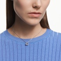 Swarovski Millenia necklace, Trilliant cut, Blue, Rhodium plated