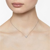 Swarovski Ortyx necklace, Triangle cut, White, Rhodium plated