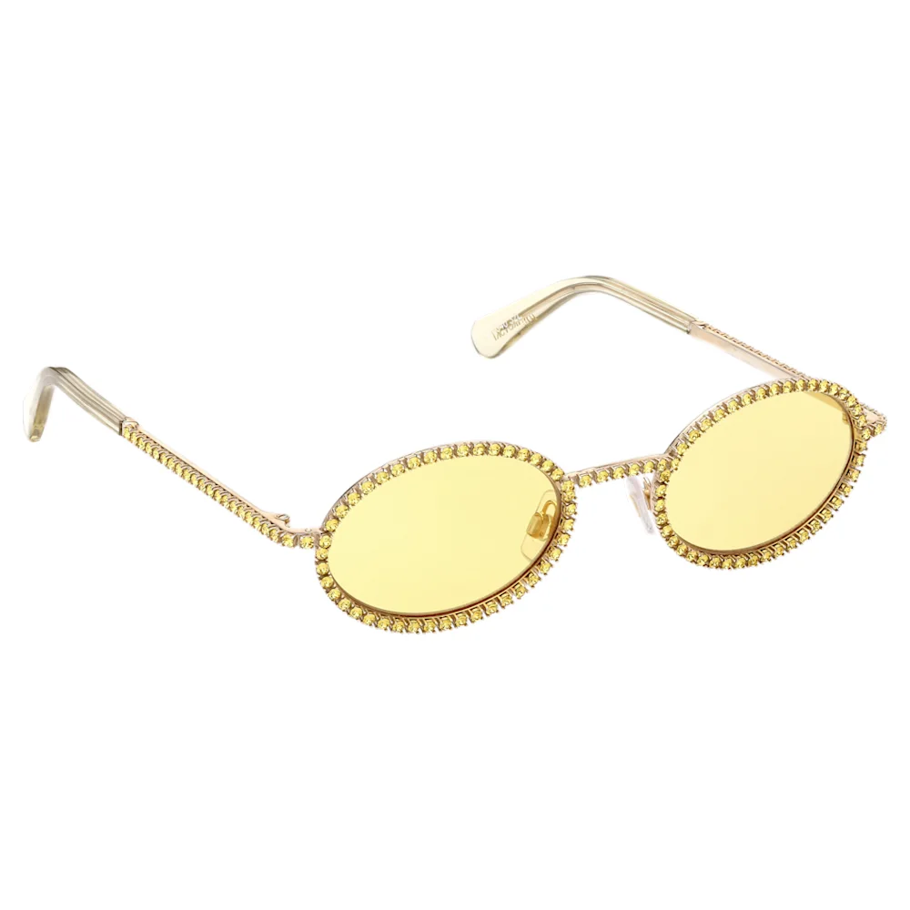 스와로브스키 Swarovski Sunglasses, Oval shape, Pave, SK0340 32L, Yellow