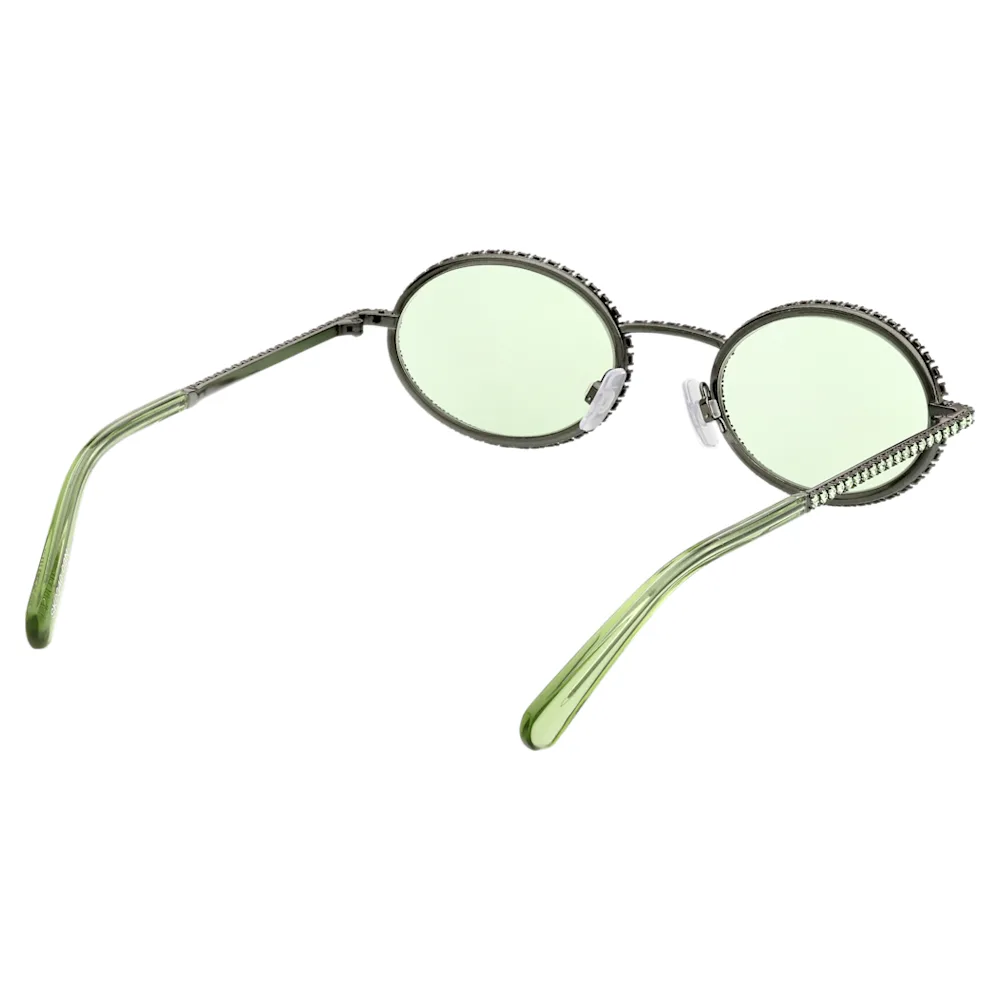 스와로브스키 Swarovski Sunglasses, Oval shape, Pave, SK0340 08N, Green