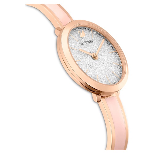 스와로브스키 Swarovski Crystalline Delight watch, Swiss Made, Metal bracelet, Pink, Rose gold-tone finish