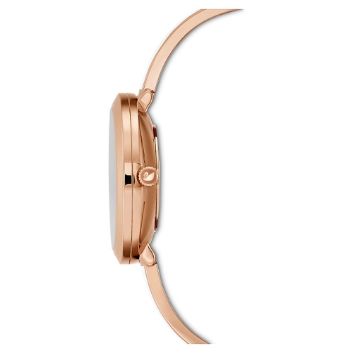 스와로브스키 Swarovski Crystalline Delight watch, Swiss Made, Metal bracelet, White, Rose gold-tone finish