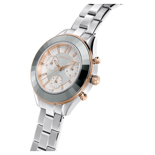 스와로브스키 Swarovski Octea Lux Sport watch, Swiss Made, Metal bracelet, Silver tone, Stainless steel
