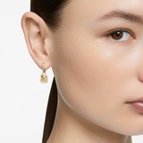 Swarovski Millenia drop earrings, Octagon cut, Yellow, Gold-tone plated